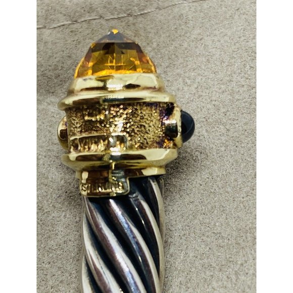 David Yurman 925 14K Gold 10MM  Renaissance Bracelet Citrine Amethyst Tourmaline - Picture 3 of 8